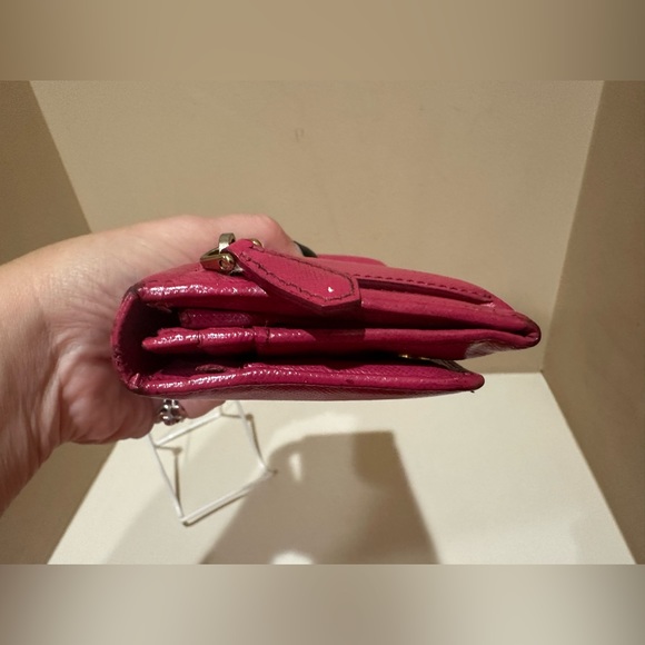 Prada Saffiano Pink Bow Snap Long Wallet - Picture 14 of 15